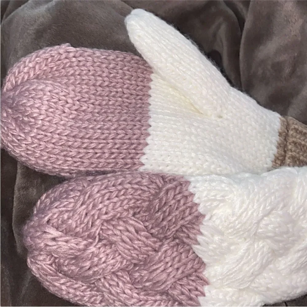 MUK LUKS NWT Women's Colorblock Mitten, Winters Dusk, OS
